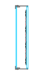 doosletters met directe en indirecte verlichting doorsnede profiel 4+ met aluminium sluitkader