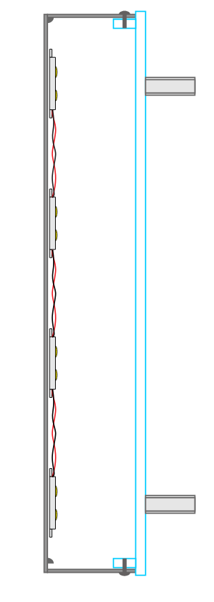 doosletters met indirecte verlichting met plexi rug