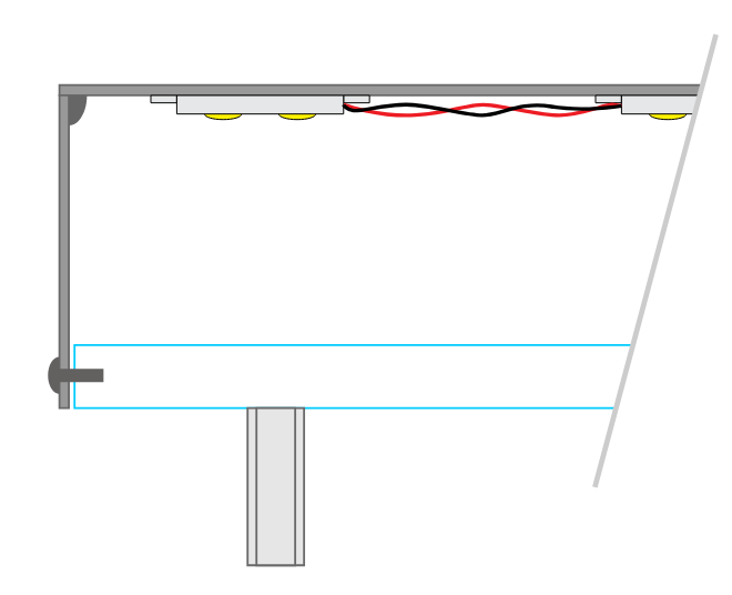 doosletters met indirecte verlichting met plexi rug detail