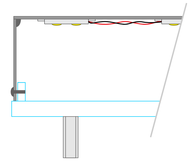 doosletters met indirecte verlichting met plexi rug detail